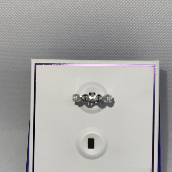 Rhodium Plated Chain Link Ring (Size 6) Style Women's Fashion Everyday Wear NEW - Picture 8 of 8